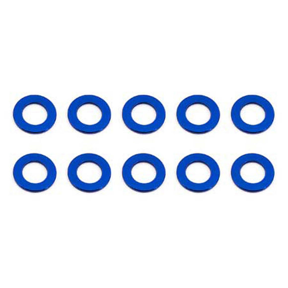 Ballstud Washers, 5.5x0.5mm, Blue Aluminum (10)