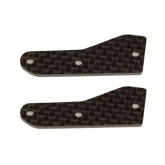 RC8B4 FT Front Upper Suspension Arm Inserts, Carbon