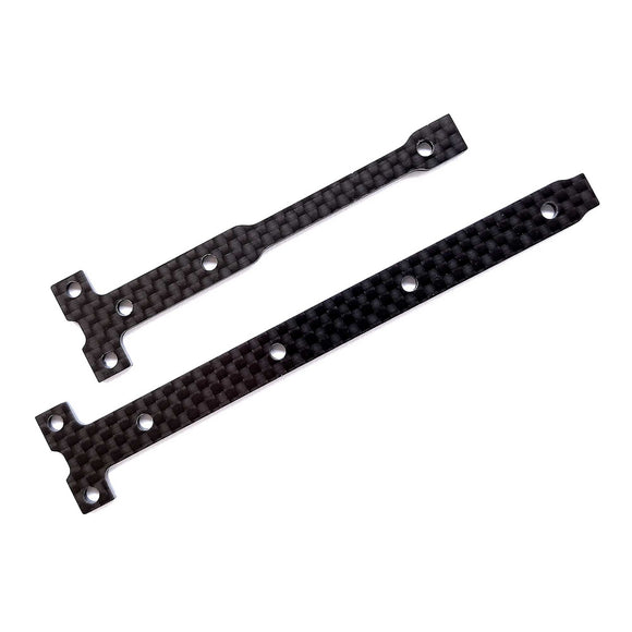 Chassis Brace Support Set, 2.0mm Carbon Fiber: RC10B74.1