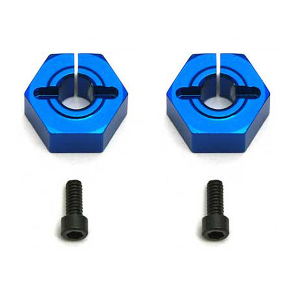 Factory Team 12mm Aluminum Clamping Wheel Hexes SC10 Front