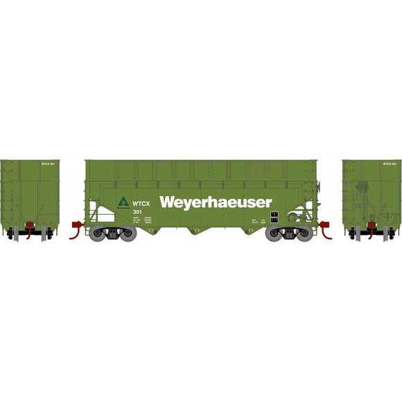 HO 40' Wood Chip Hopper with Load, WTCX #301