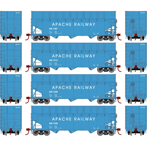HO 40' Wood Chip Hopper with Load, APA #1201 / 1212 / 1226 / 1249 (4)