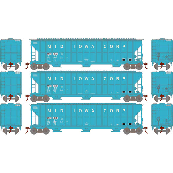 HO FMC 4700 Covered Hopper, RRRX Primed For Grime #2128 / 2132 / 2137 (3)