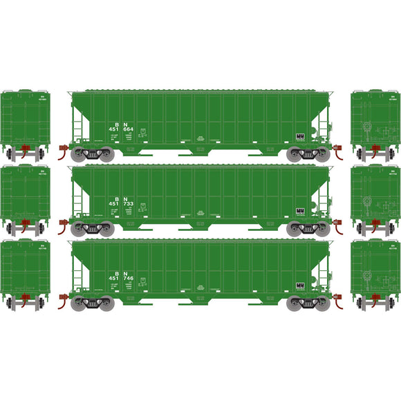 HO FMC 4700 Covered Hopper, BN #451664 / 451733 / 451746 (3)
