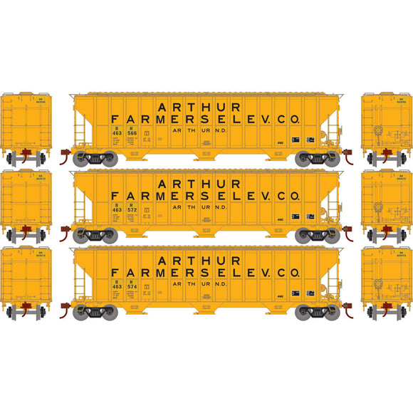 HO FMC 4700 Covered Hopper, BN 'Ex-AFEX' #463566 / 463572 / 463574 (3)