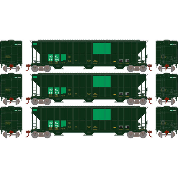 HO FMC 4700 Covered Hopper, NOKL Primed For Grime 'Ex-CNW' #818906 / 818914 / 818916 (3)
