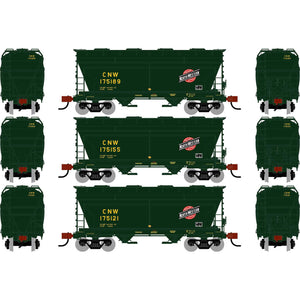 HO ACF 2970 Covered Hopper, CNW #175121/175155/175189 (3)
