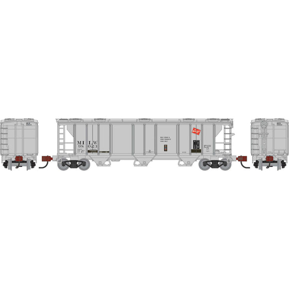 N PS-2 2893 3-Bay Covered Hopper, MILW Primed For Grime #98023