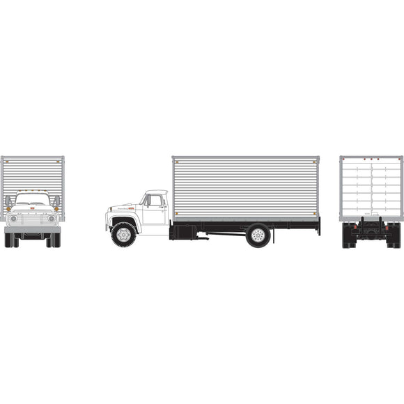HO Ford F850 Box Van, White