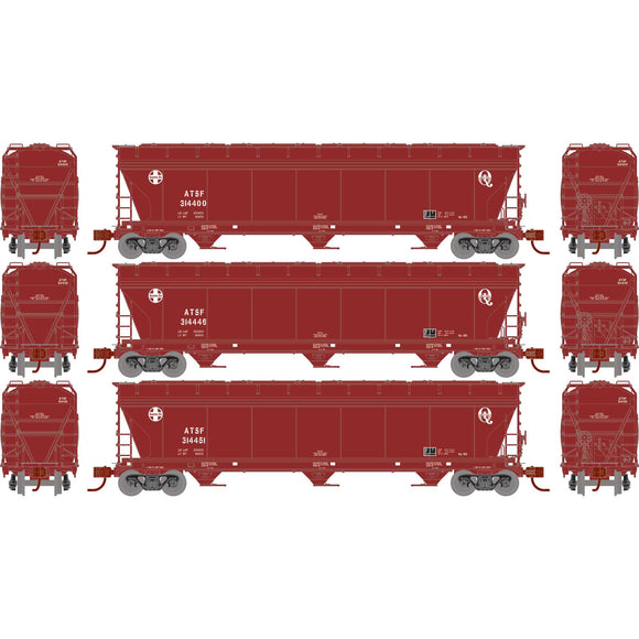 N ACF 4600 3-Bay Center Flow Hopper, ATSF (3)