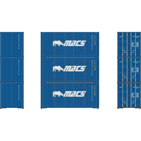 HO RTR 20' Corrugated Container, MOCU #1 (3)