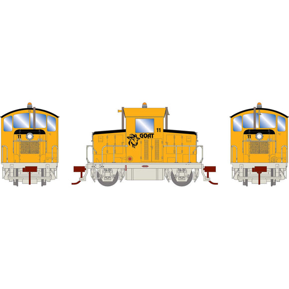 HO EMD Model 40 Locomotive, Yellow Shop Goat #11