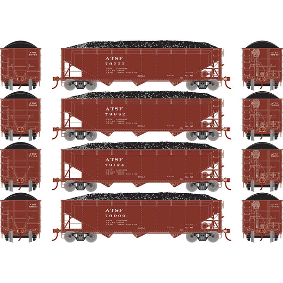 HO 40' Offset Coal Hopper with Load, ATSF #2 (4)