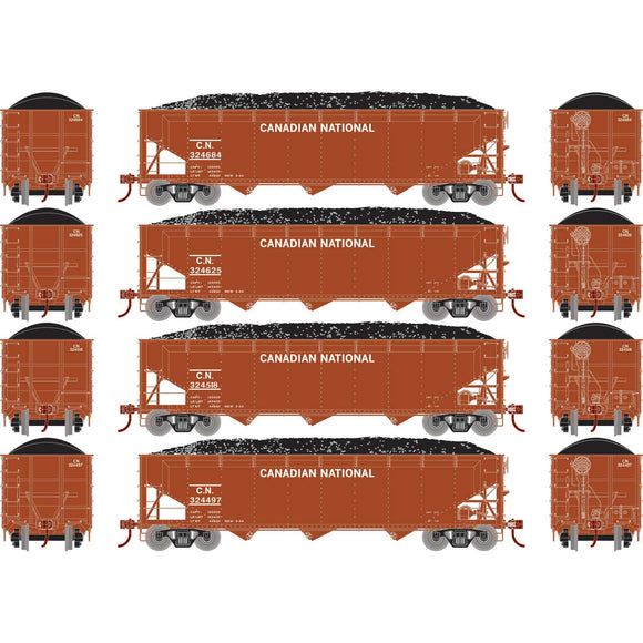 HO 40' Offset Coal Hopper with Load, CN #1(4)