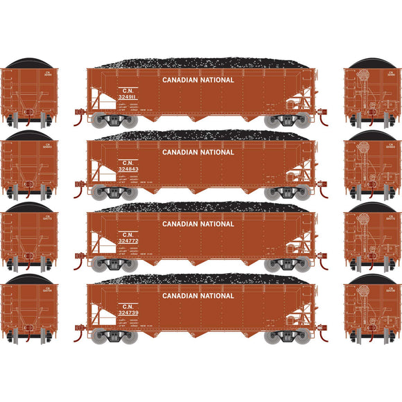 HO 40' Offset Coal Hopper with Load, CN #2 (4)