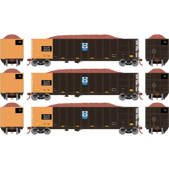 N Thrall High Side Gondola with Load, DJJX #2 (3)