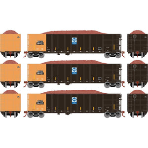 N Thrall High Side Gondola with Load, DJJX #3 (3)