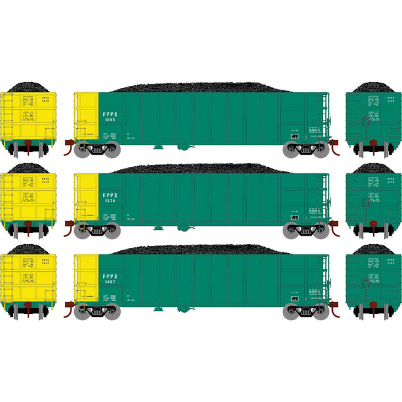 N Thrall High Side Gondola with Load, FPPX #2 (3)