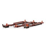 HO 57' Trinity Spine Car, BNSF #300505 (3)