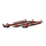 HO 57' Trinity Spine Car, BNSF #300557 (3)