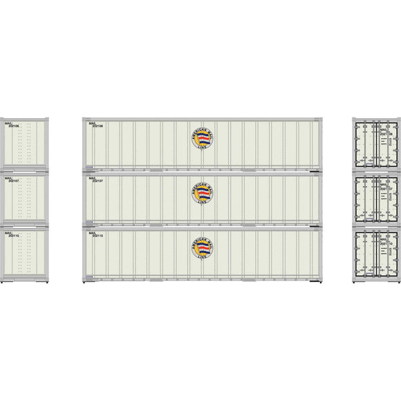 HO 40' Smooth Side Containers, AML #1 (3)