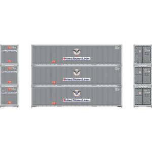 HO 40' Smooth Side Containers, USLU #1 (3)