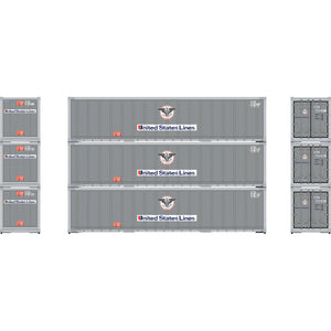 HO 40' Smooth Side Containers, USLU #2 (3)