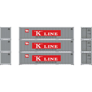 HO 40' Smooth Side Containers, KKLU #1 (3)