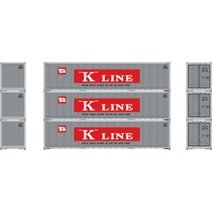 HO 40' Smooth Side Containers, KKLU #2 (3)