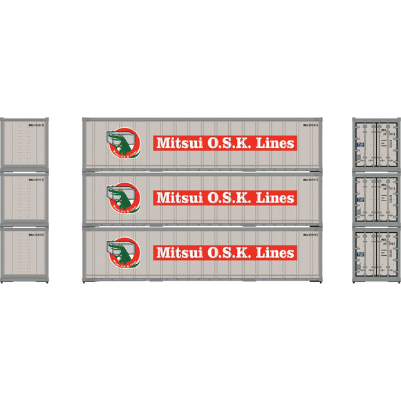 HO 40' Smooth Side Containers, MOLU #1 (3)