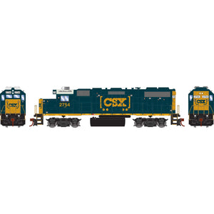 HO GP38-2 Locomotive, Sound-Ready with Speaker, CSX #2754