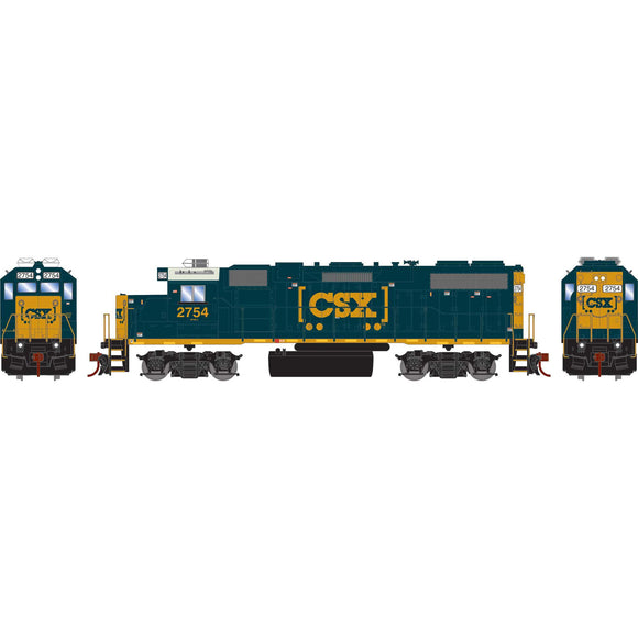 HO GP38-2 Locomotive, Sound-Ready with Speaker, CSX #2754