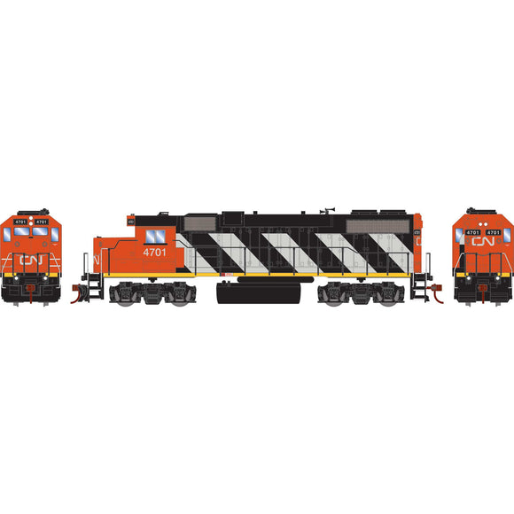 HO GP38-2 Locomotive, Sound-Ready with Speaker, CN #4701