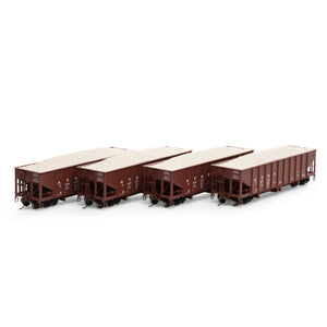 HO 40' Ribbed 3-Bay Ballast Hopper, ATSF #1 (4)