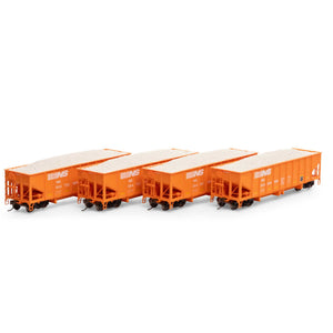 HO 40' Ribbed 3-Bay Ballast Hopper, NS #1 (4)