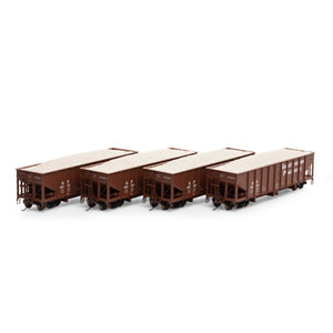 HO 40' Ribbed 3-Bay Ballast Hopper, SP #1 (4)