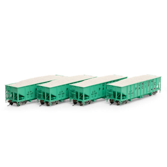 HO 40' Ribbed 3-Bay Ballast Hopper, UP #2 (4)