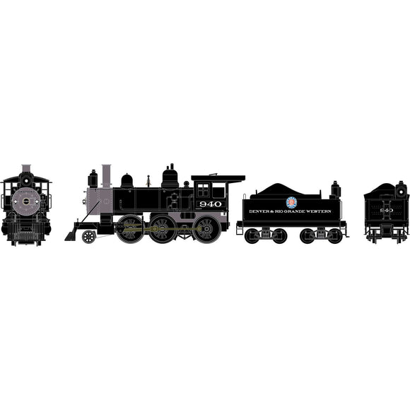 HO RTR Old Time 2-6-0 Mogul, D&RGW #940