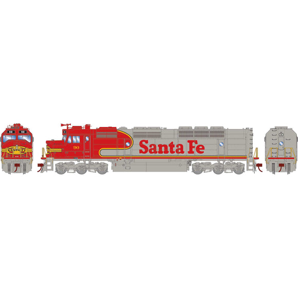 HO FP45 Locomotive, ATSF #90
