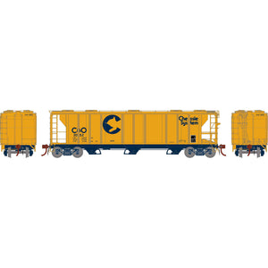 HO PS-2 2893 3-Bay Covered Hopper, C&O #2052