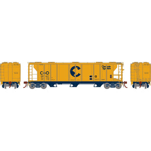 HO PS-2 2893 3-Bay Covered Hopper, C&O #2063