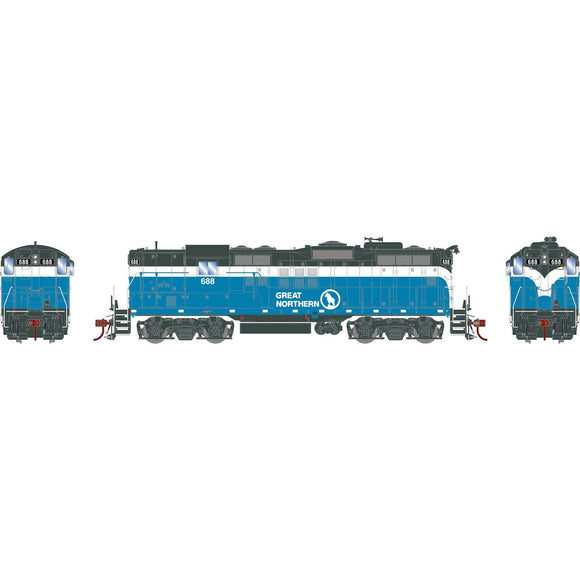 HO GP9 Locomotive with DCC & Sound, GN #688