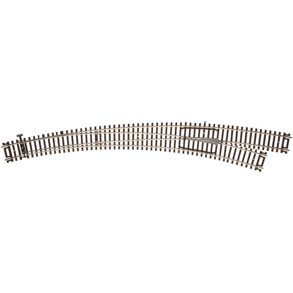 HO Code 83 Curved Left-Hand Turnout