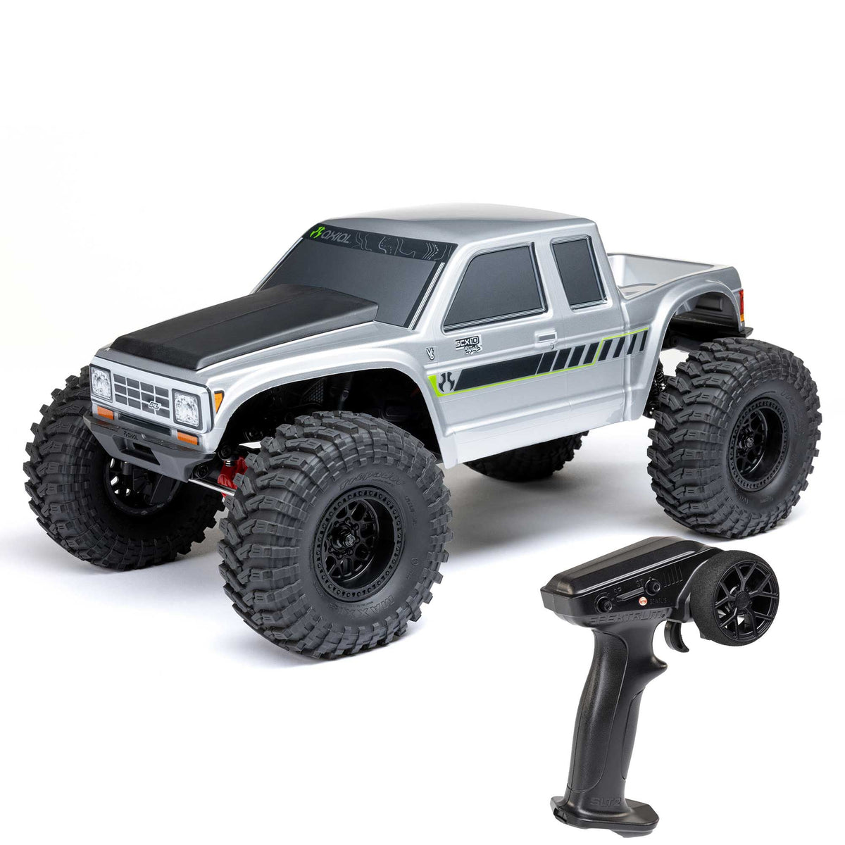 Axial 1/10 SCX10 III Coyote 4X4 RTR Brushed Rock Crawler, Silver