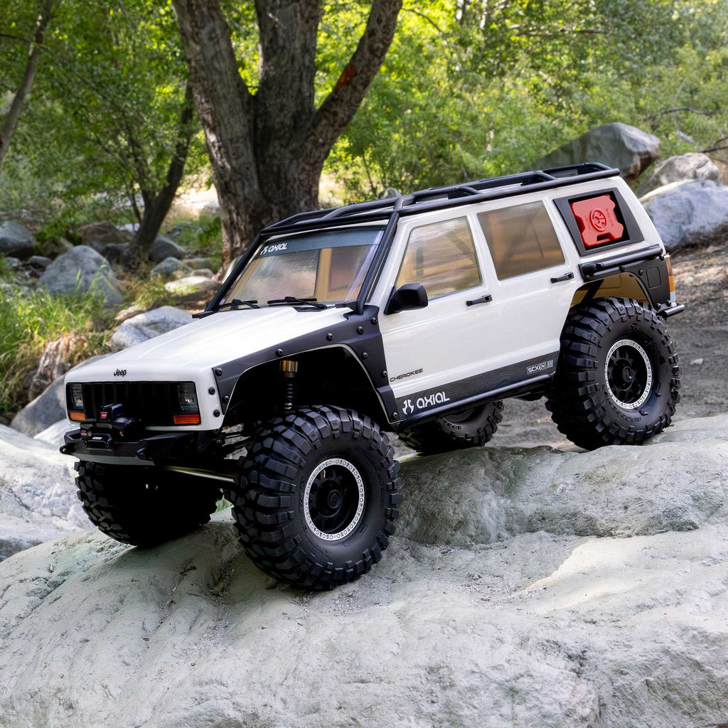 1/10 SCX10 III Jeep Cherokee XJ 4X4 RTR Brushed Rock Crawler, White
