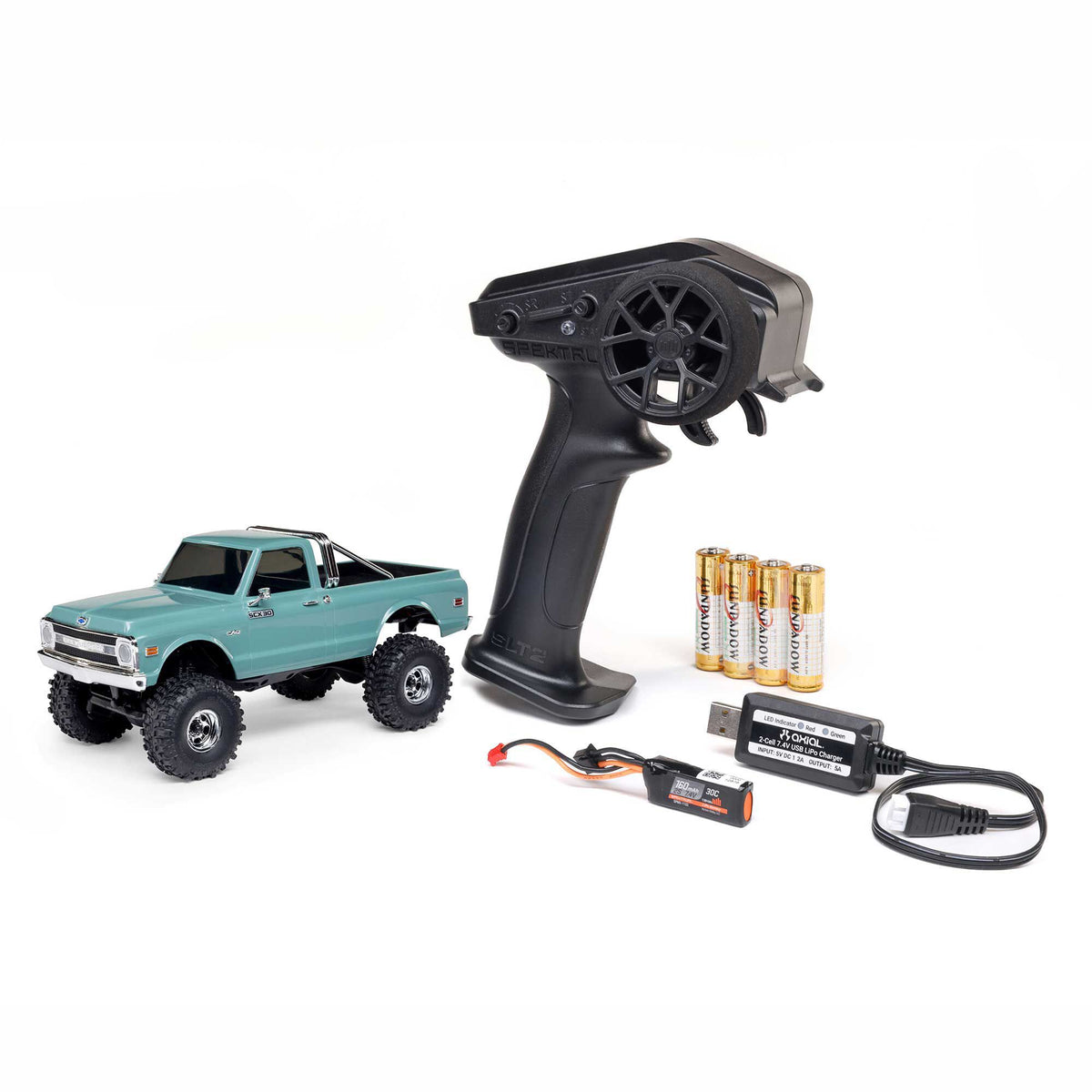 Axial 1/30 SCX30 Chevrolet K10 4X4 RTR Brushed Rock Crawler (Battery & Charger Included), Green