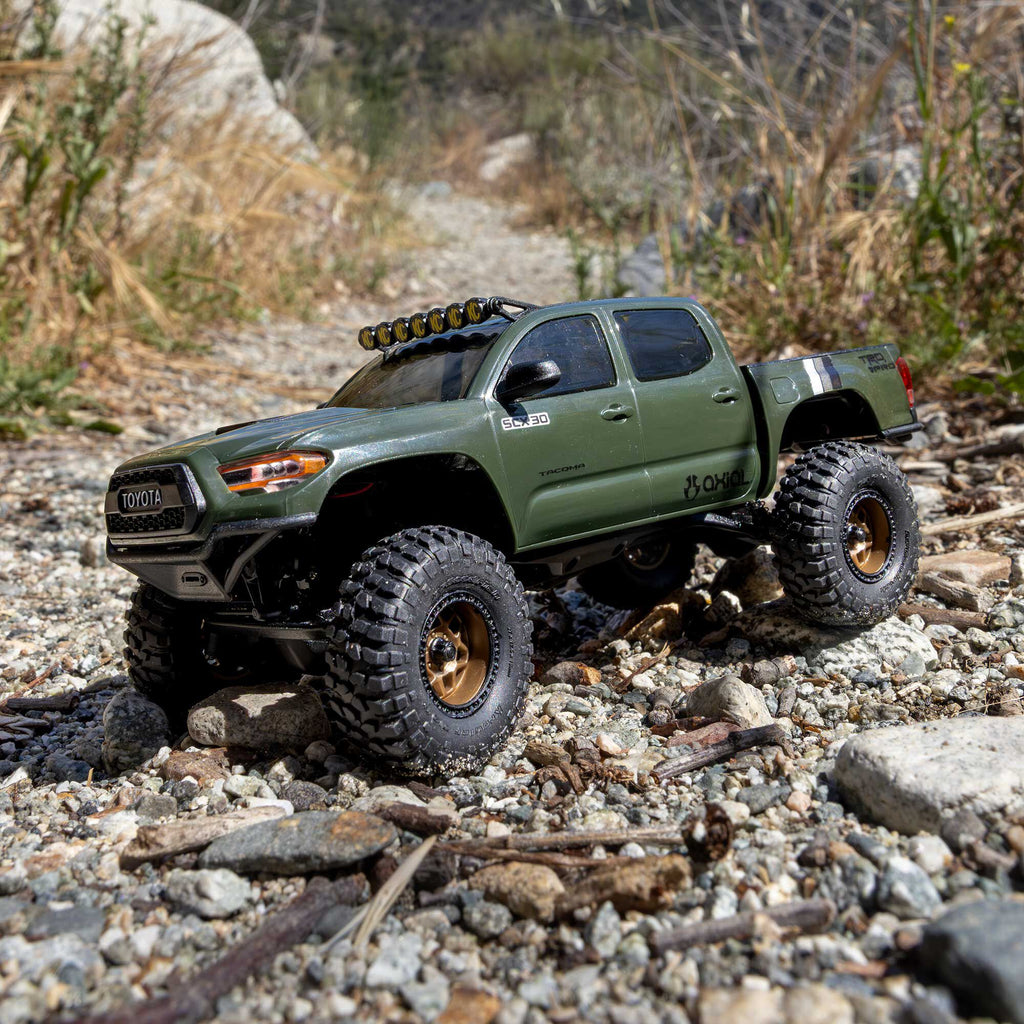 1/30 SCX30 Toyota Tacoma TRD Pro Extreme Off-Road 4X4 RTR Brushed Rock Crawler (Battery & Charger Included), Green