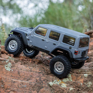 SCX24 2019 Jeep Wrangler JLU CRC, Gray: 1/24 4WD RTR