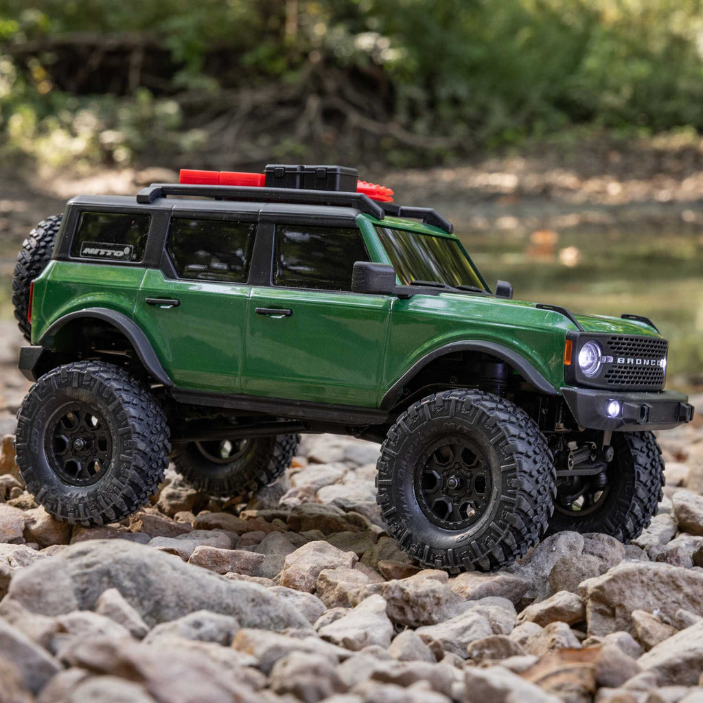 Axial 1/24 SCX24 Ford Bronco 4X4 RTR Brushed Rock Crawler (Battery & Charger Included), Green