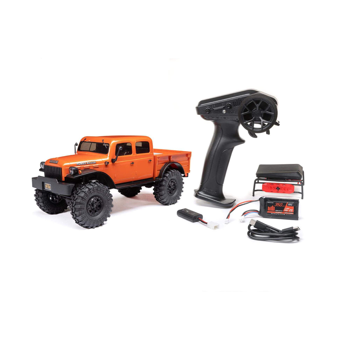 Axial SCX24 40's 4 Door Dodge Power Wagon, Orange:1/24 4WD-RTR